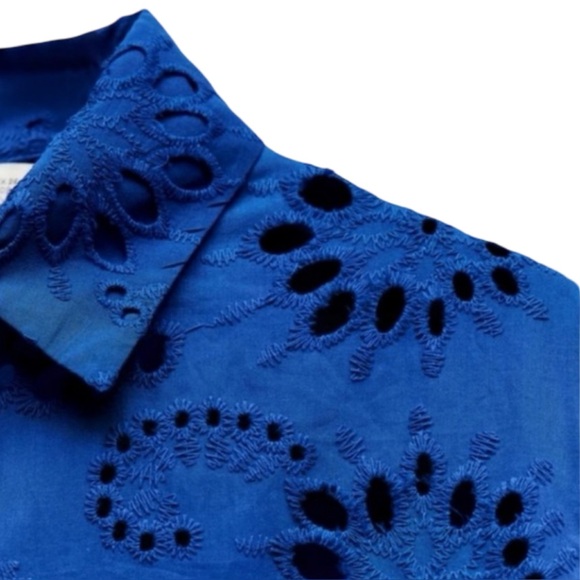NWOT Zara Embroidered Eyelet Blouse - Picture 3 of 11